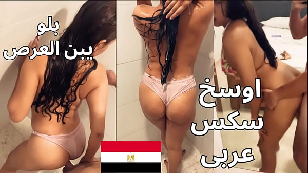 The best Egyptian Sharmota, the hottest Egyptian sex you'll ever see, he's fucking her in the room and then he follows her into the bathroom, she's saying "Ahhh, take it easy, you pimp!"